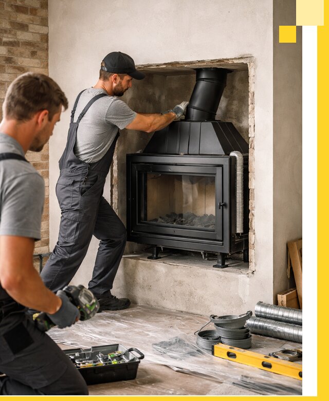 Установка каминных топок в Лыткарине: монтаж, подключение