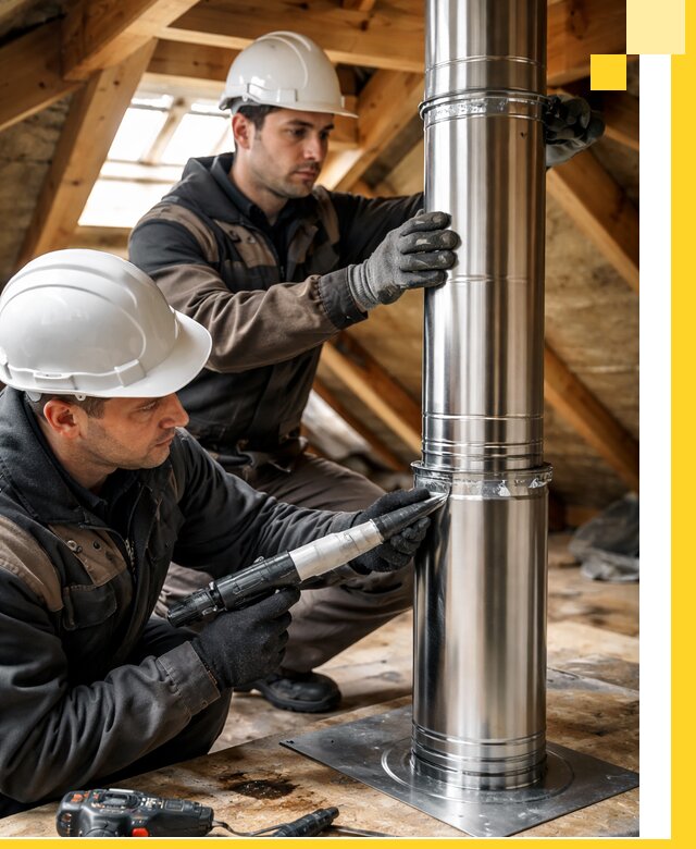 Монтаж дымоходов для каминов в Лыткарине с гарантией качества