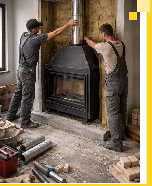 Изготовление и монтаж закрытых каминов в Лыткарине под ключ