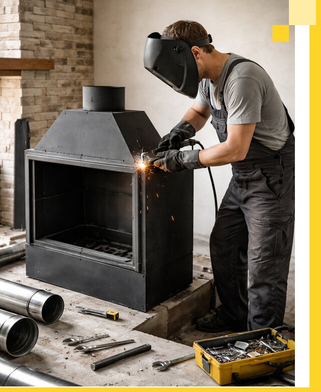 Продажа и установка металлических каминов в Лыткарине под ключ