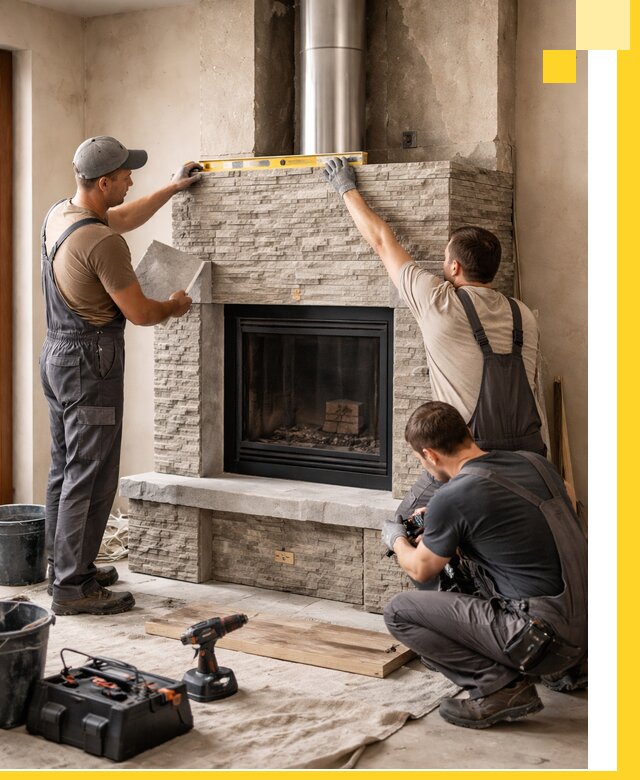 Профессиональный монтаж каминов под ключ в Лыткарине для дома