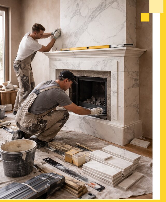 Отделка каминов в Лыткарине качественные облицовочные работы