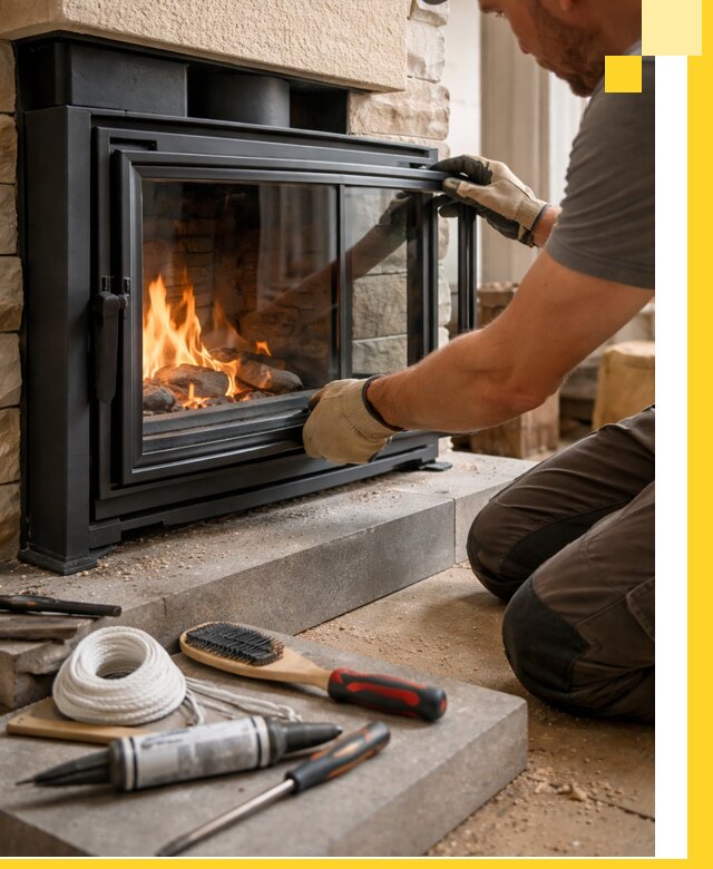 Производство, монтаж и доставка каминов со стеклом в Лыткарине