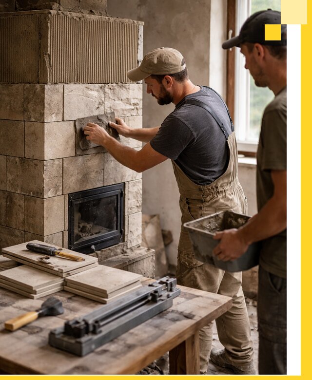 Профессиональная облицовка печей в Лыткарине: керамика и камень