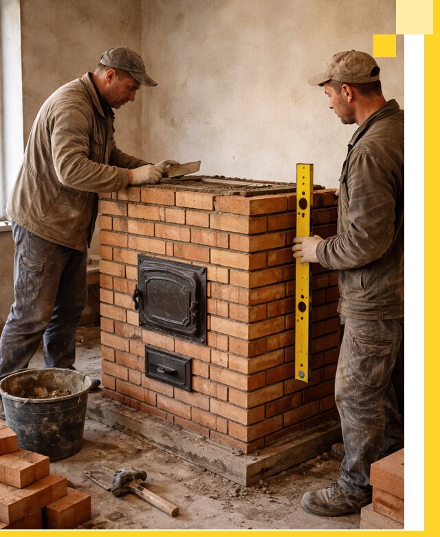 Отопительные печи под ключ в Лыткарине, установка и сборка