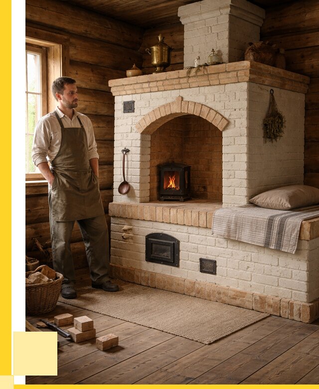 Русские печи с лежанкой под ключ в Лыткарине от 153645 р. ЭриданЛтк