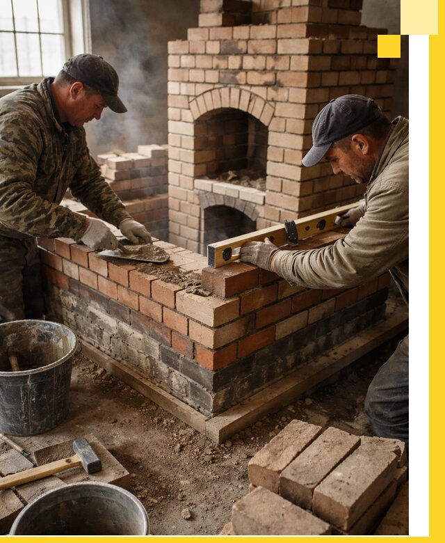 Изготовление и монтаж печей и каминов из кирпича в Лыткарине