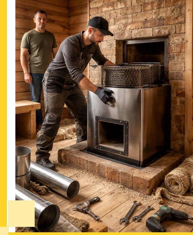 Монтаж банных печей под ключ в Лыткарине от 18437 р., ЭриданЛтк