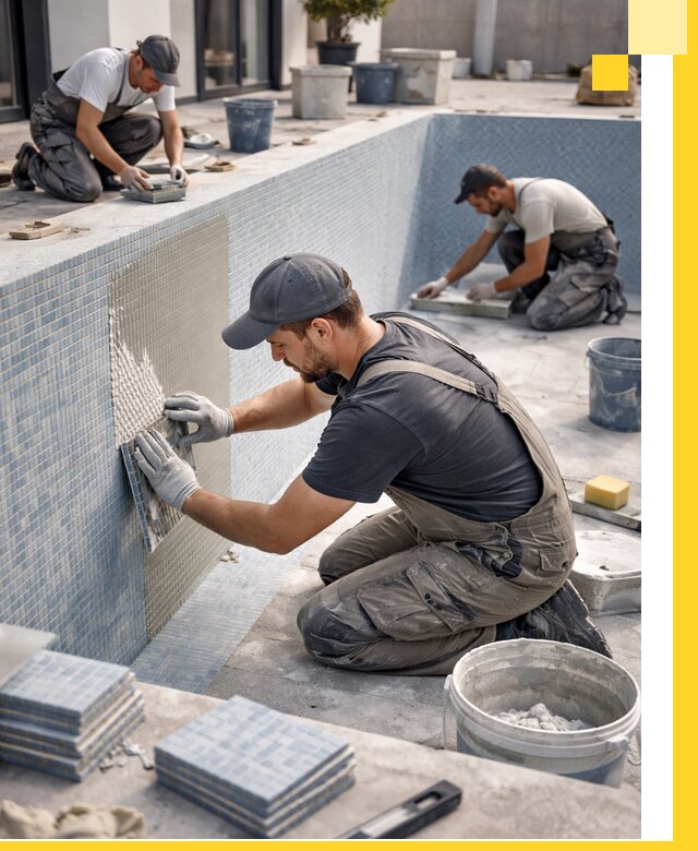 Облицовка бассейнов в Лыткарине плитка мозаика гидроизоляция