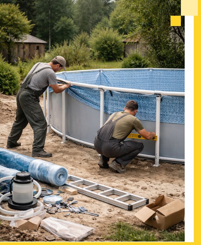 Установка и монтаж каркасных бассейнов в Лыткарине под ключ