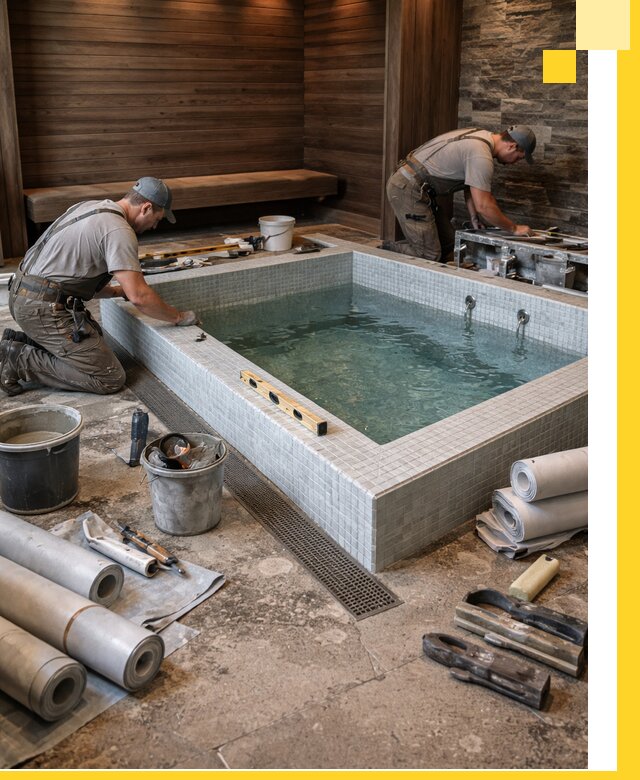 Установка и строительство бассейнов для сауны в Лыткарине