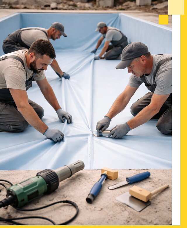 ПВХ пленка для бассейнов с монтажом и гарантией в Лыткарине