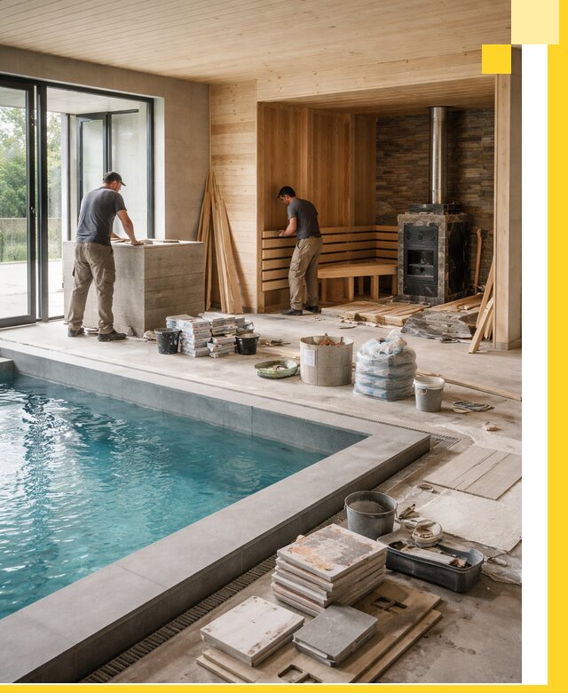 Проектирование и строительство бань с бассейном в Лыткарине