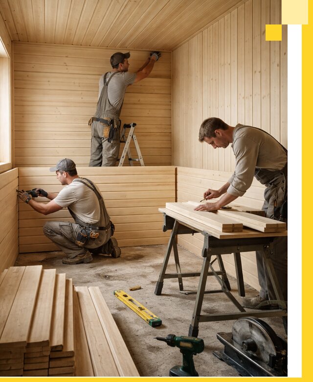 Обшивка саун в Лыткарине из натуральной древесины под ключ