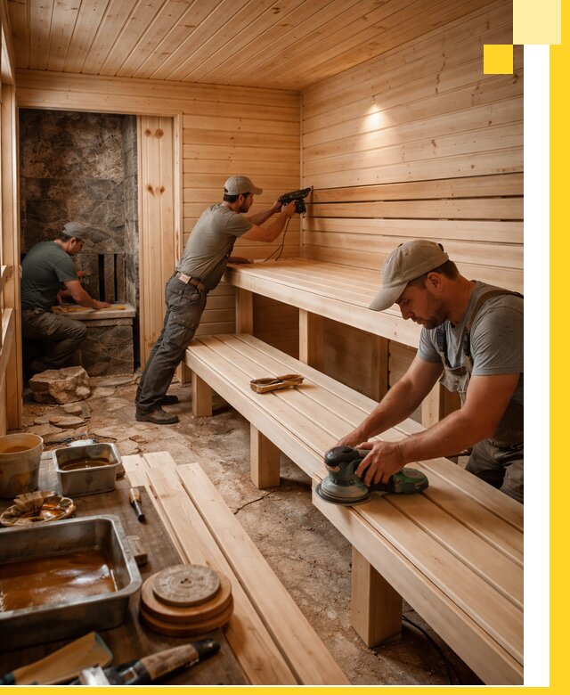 Профессиональная отделка бань в Лыткарине под ключ, с гарантией