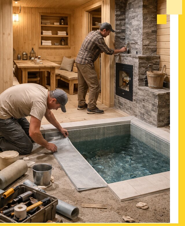 Строительство бань с комнатой отдыха под ключ в Лыткарине