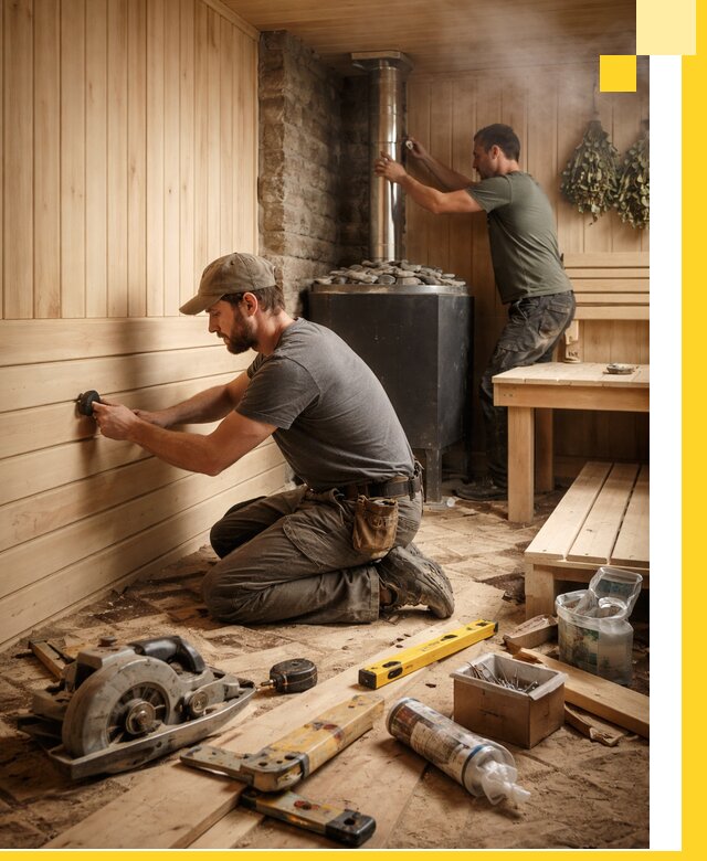 Полное строительство и оснащение парных под ключ в Лыткарине