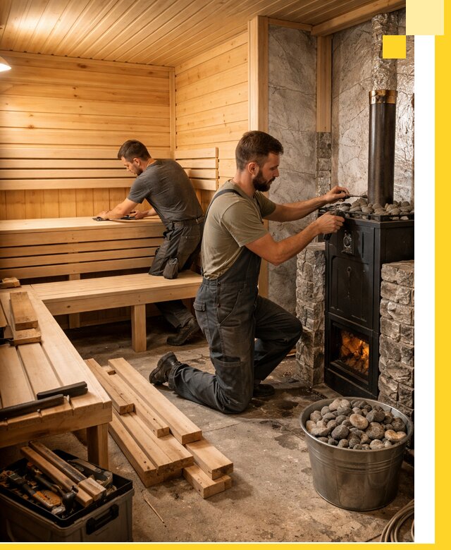 Дизайн и строительство интерьеров бань под ключ в Лыткарине