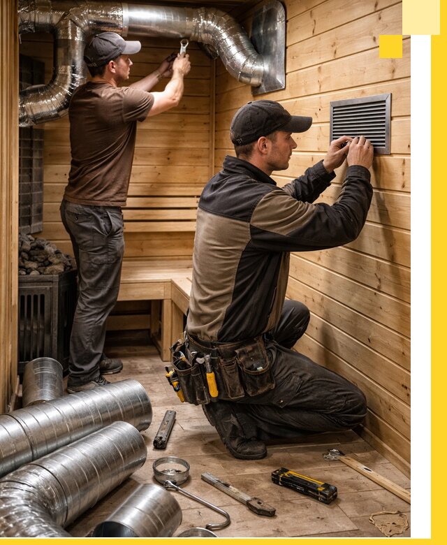Проектирование и монтаж вентиляции бани в Лыткарине под ключ